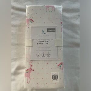 Pottery Barn Toddler Girls Unicorn Sheet Set